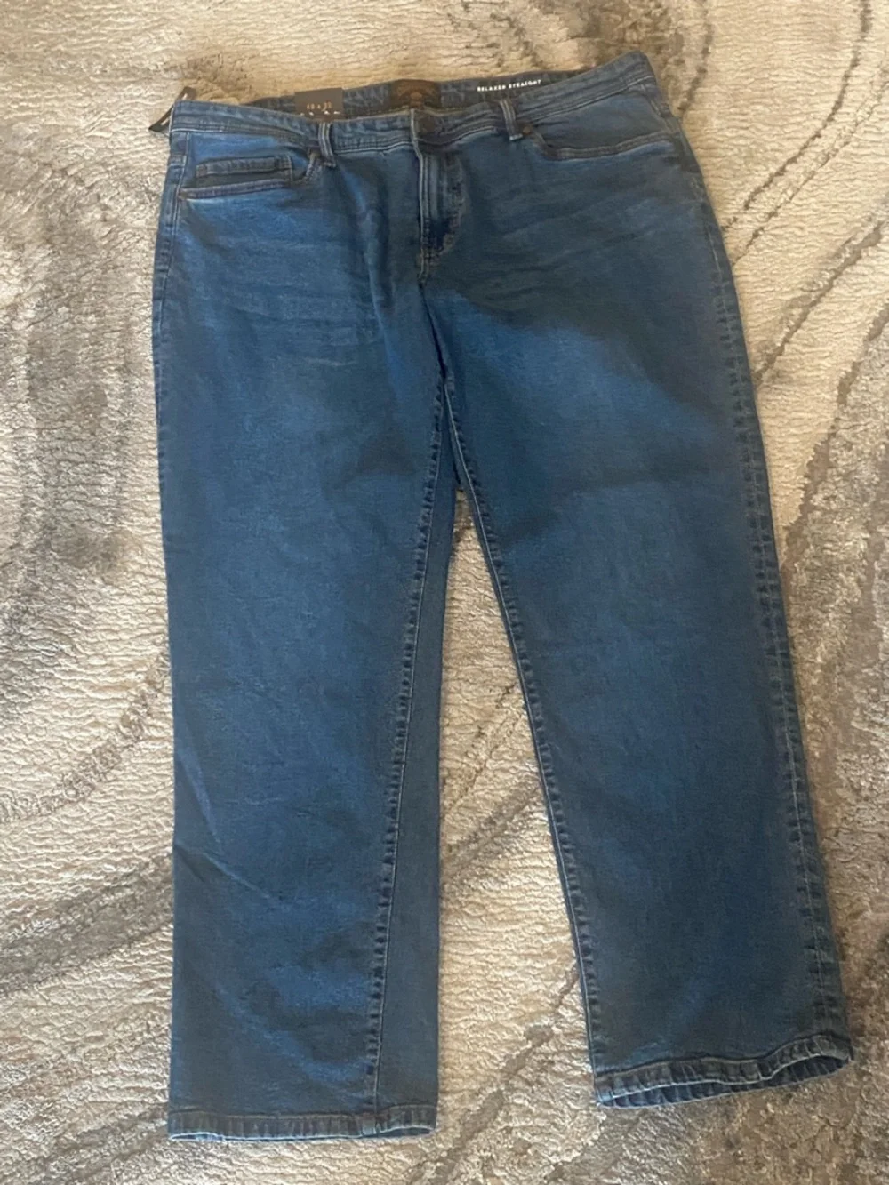Copper & Oak Relaxed blue tinted rinse Straight Jeans 40 X 32 NEW WITH TAG